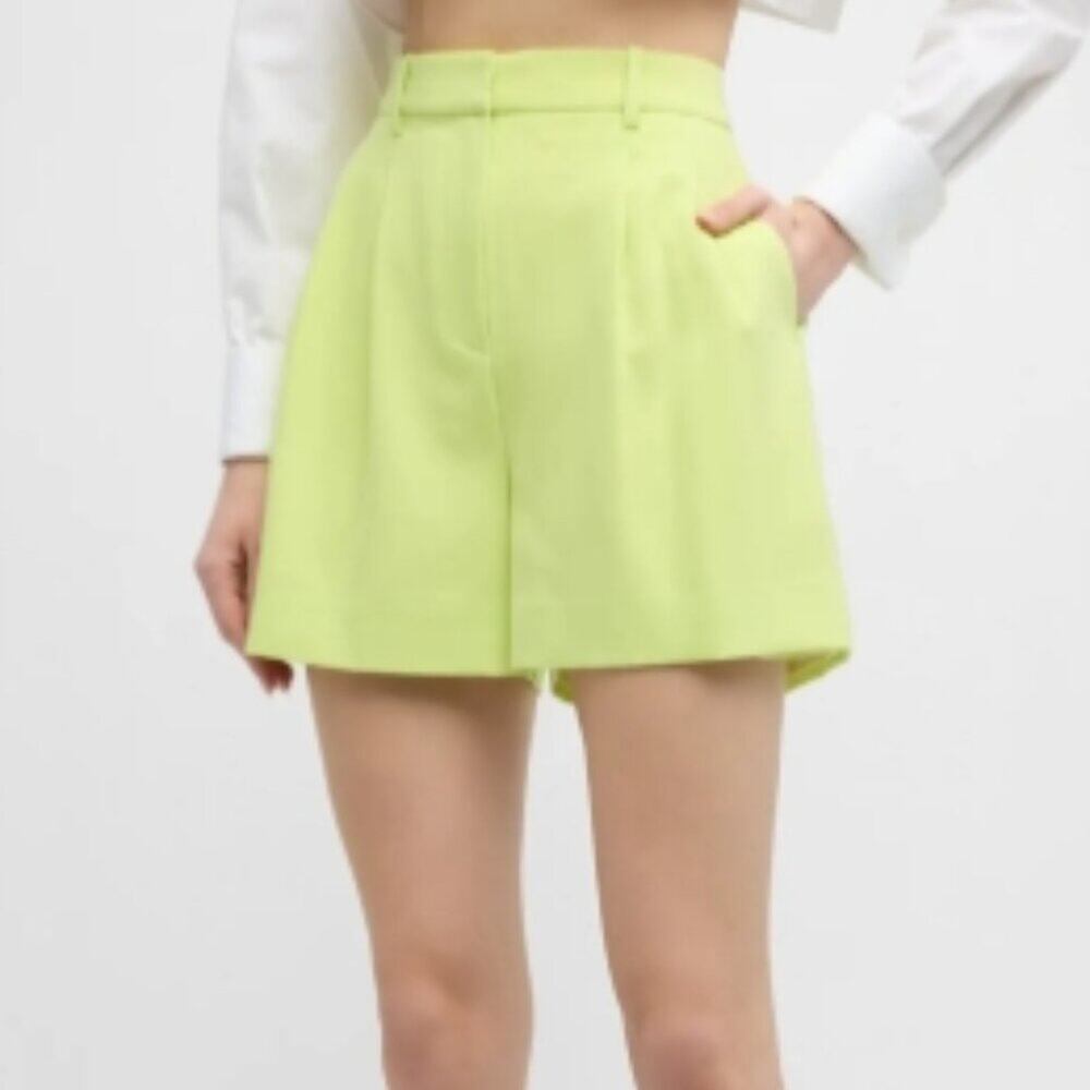 Derek Lam 10 Crosby Talulah Shorts Celery